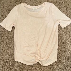 Aeropostale Blush Twist Front Tee